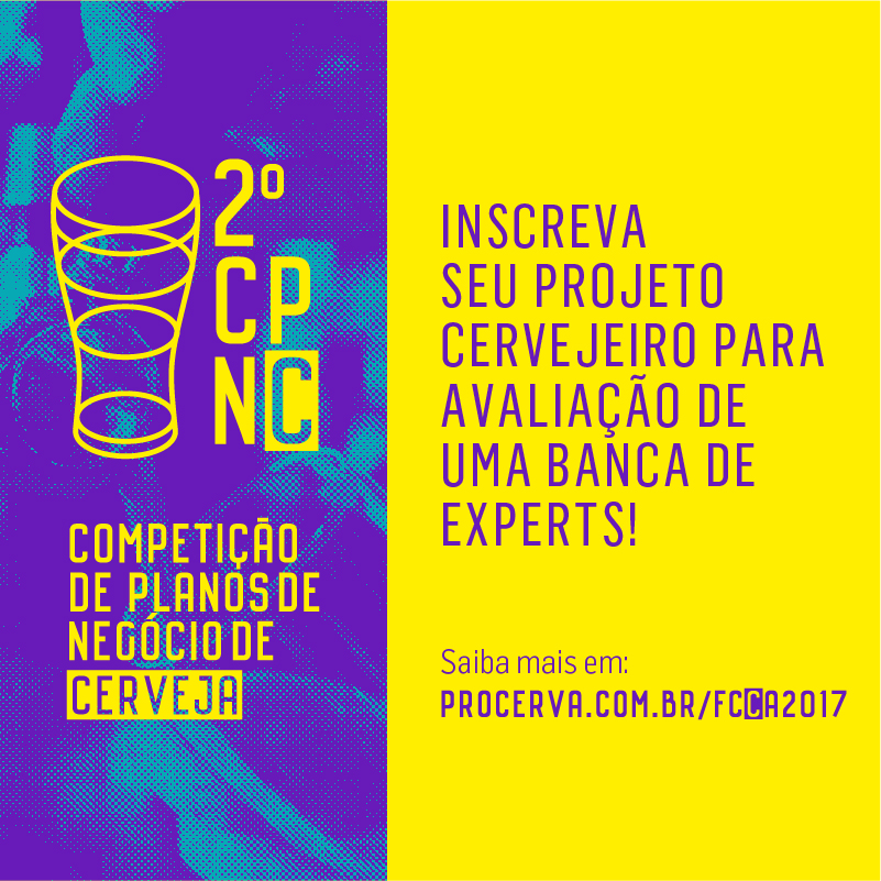 Inscrições abertas para o 2ª Competição de Planos de Negócio de Cerveja